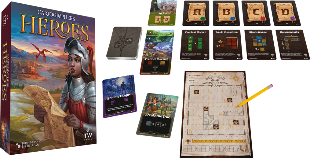 Thunderworks Games - Cartographers: A Roll Player Tale | Award-Winning Game  of Fantasy Map Drawing | Strategy Board Game | Flip and Write | Family
